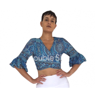 Τοπ rayon-silk με τιράντες